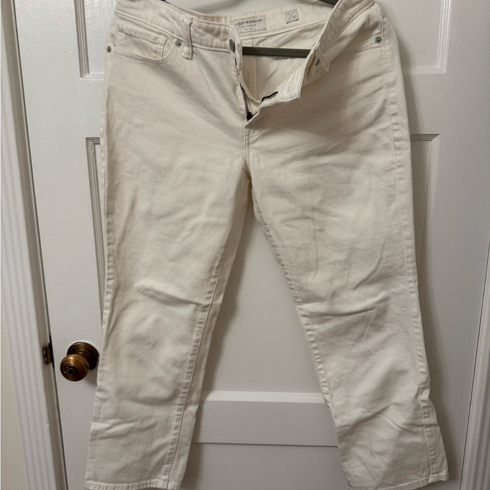 Lucky Brand Women's Off-White Straight Leg Jeans